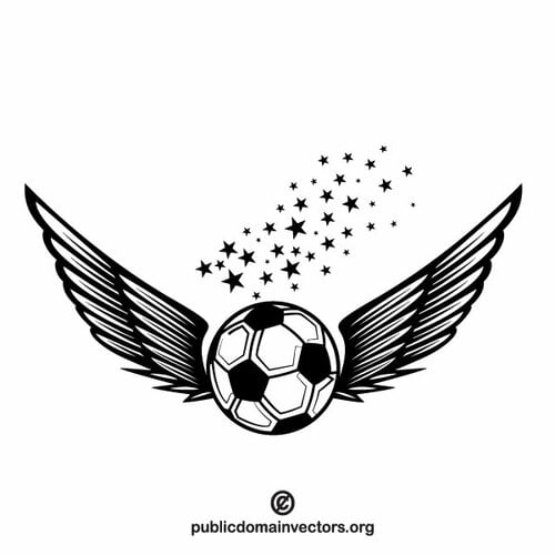 Piłki nożnej ze skrzydłami