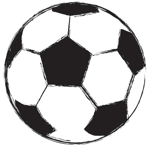 Football ball sketch vector illustration