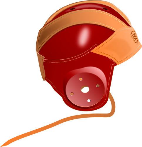 Винтаж кожаный футбольный шлем векторное изображение
