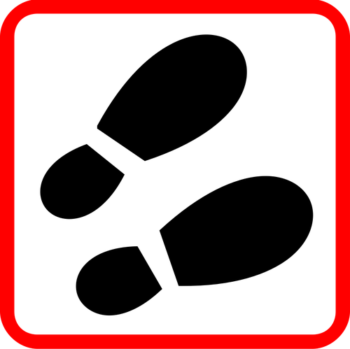 Shoeprint sign vektorbild