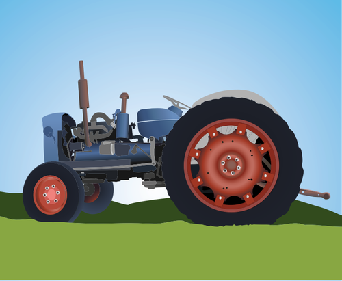 Tractor and meadow