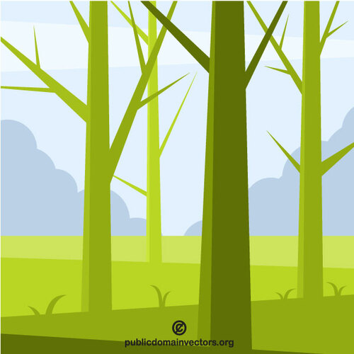 Forest bomen vector illustraties
