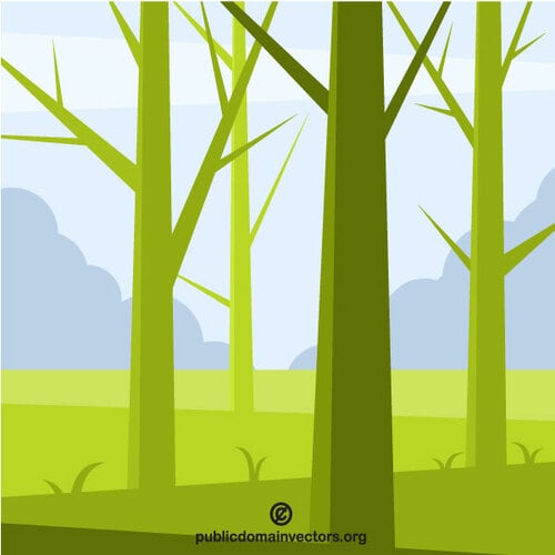 Alberi forestali vector clipart