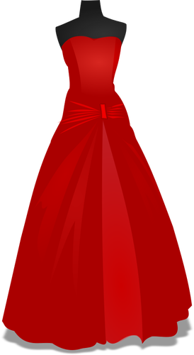 Maniquí con vestido rojo