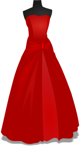 Mannequin avec robe rouge