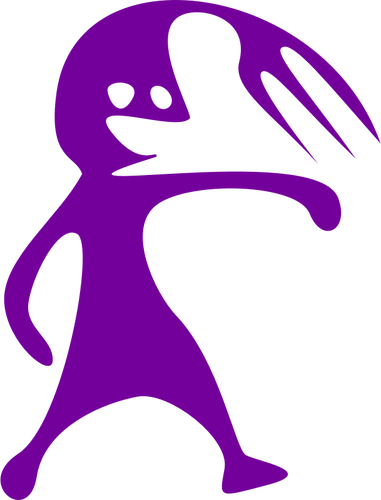 Figura de comic púrpura