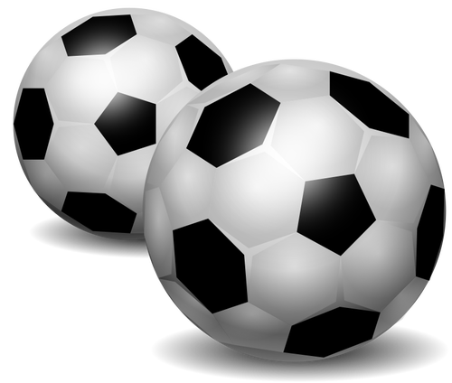 Clipart vetorial de bolas de futebol - Vectores de Domínio Público