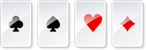 Vektorové grafiky souboru lesklý hazard karty