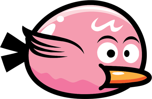 A pink bird