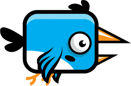 Cartoon vector image of a bird