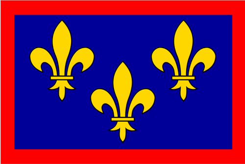 Drapeau de région de France Anjou vector image