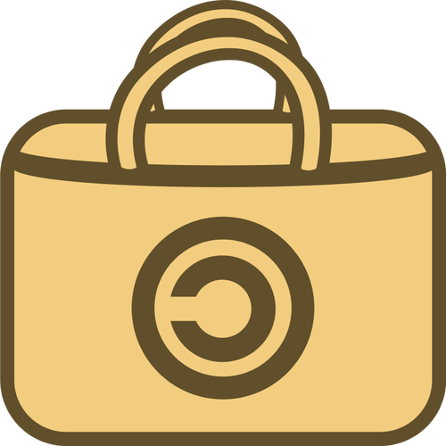 単純なショッピング バッグ ベクトルのロゴ