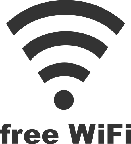 Bezplatné wi-fi znamení nálepka vektorový obrázek