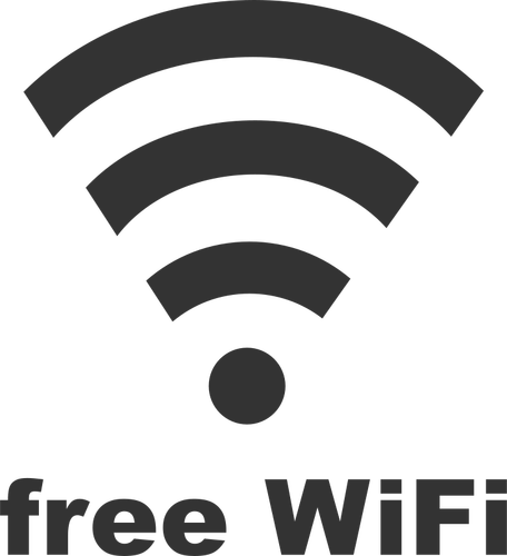 Free wi-fi sign sticker vector image