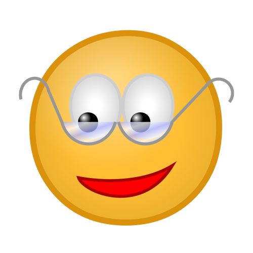 Smiley med glasögon