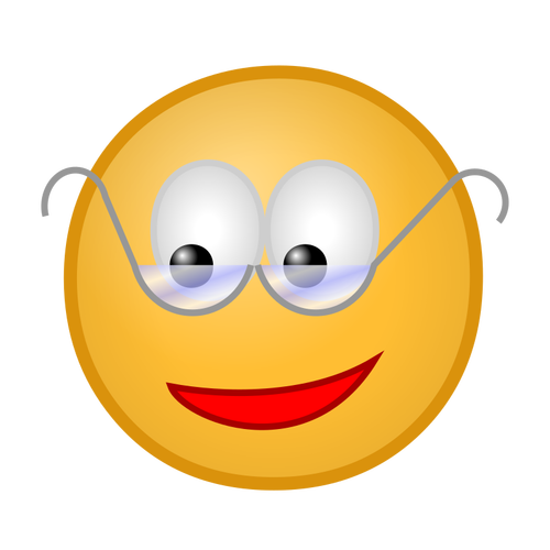 Smiley mit Brille