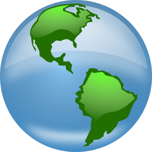 Glossy globe vector image