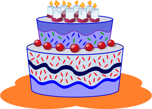 Imagen de vector de pastel de cumpleaños
