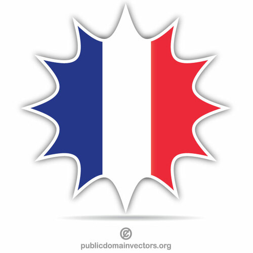 French flag blot art