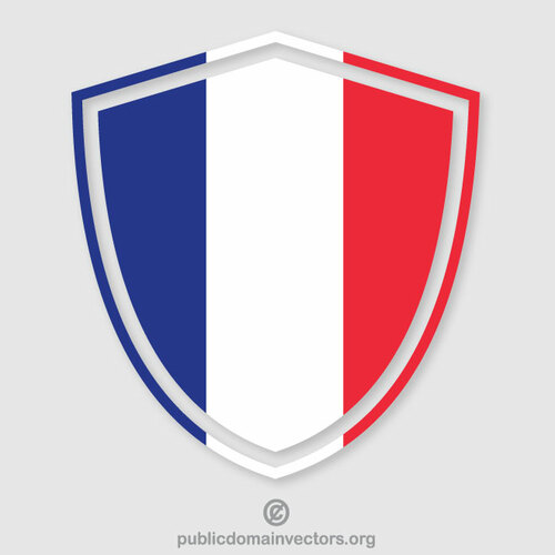 crête de drapeau de Français