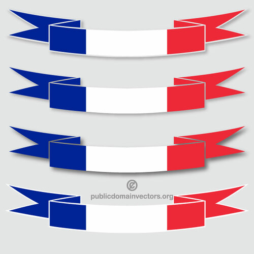 프랑스 국기가 있는 리본