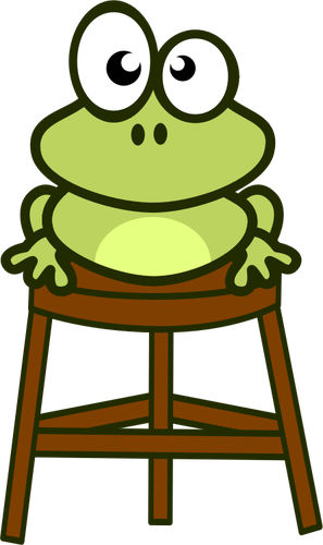 Žába na stoličce