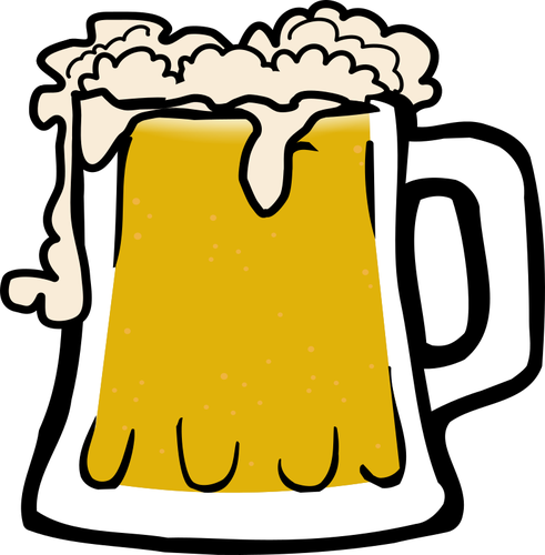 Frothy beer