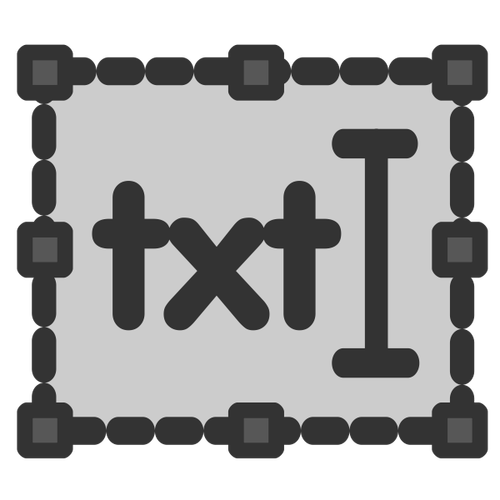 Ícone da ferramenta da caixa de texto