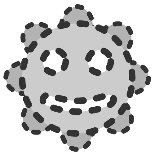 Emoticon grijs symbool