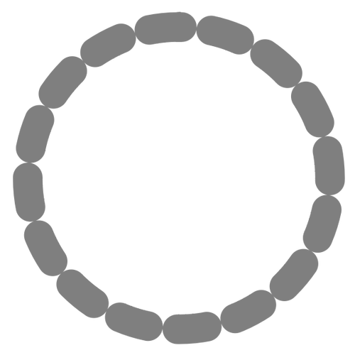 Ícone do círculo cinza