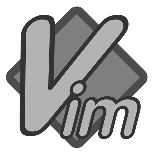 Vector de imágenes prediseñadas del icono de Vim