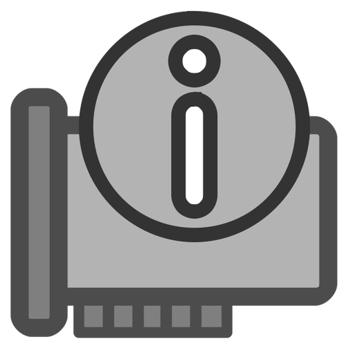 Pictograma vectorială informații hardware