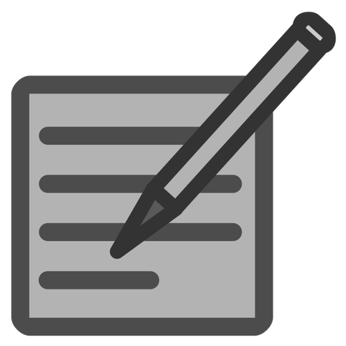 Icono de lápiz de documento