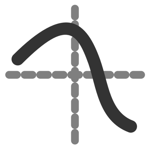 Ícone do símbolo do gráfico de linha