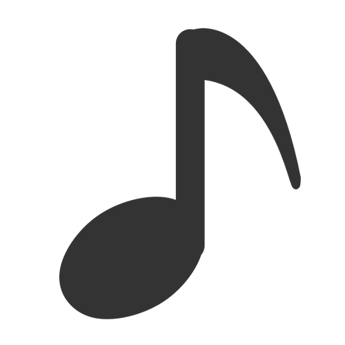 Ikona obiektu clipart z notatką muzyczną