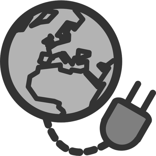Icono de conexión a Internet mundial
