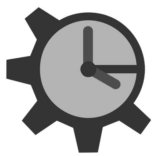 Gear clock icon