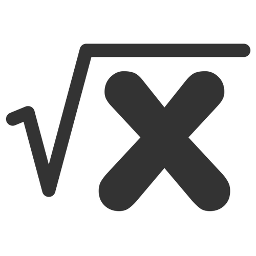 Icono de raíz cuadrada matemática