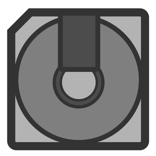 Grå disk-ikonet