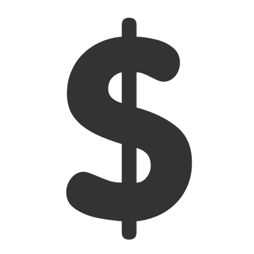 Symbol dolaru s ikonou peněz