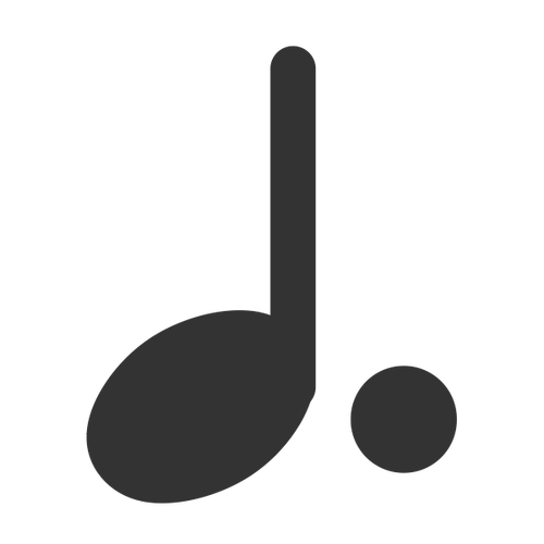 Symbole musical de note pointillée