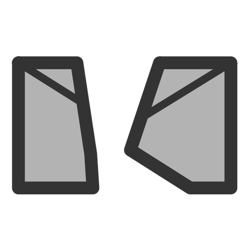 Utklippsgrafikk med grått ikon