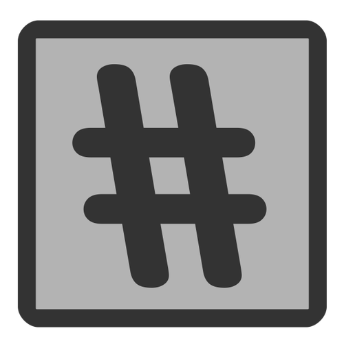 Symbol ikony hashtagu