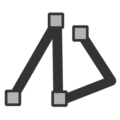 Het pictogramsymbool van de poly-lijn