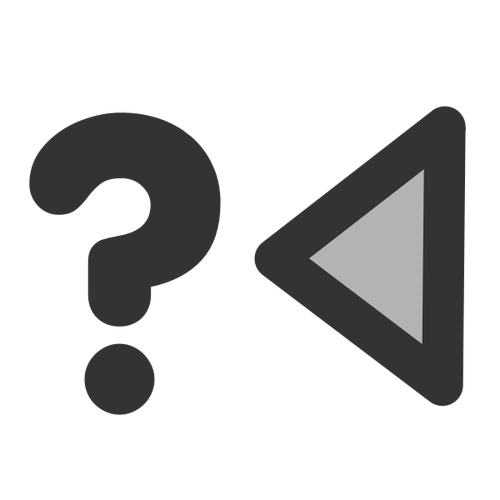 Color gris del icono del signo de interrogación