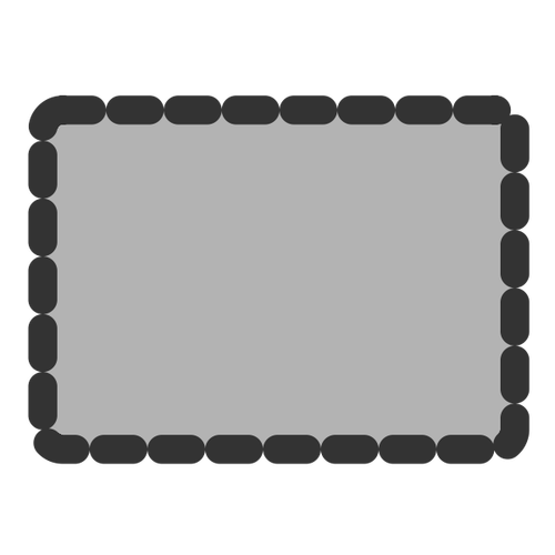 Ícone vetorial cinza retângulo