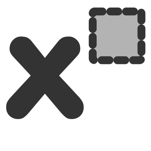 Superscript text icon clip art