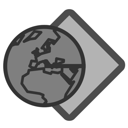 Símbolo del icono del mundo del globo terráqueo