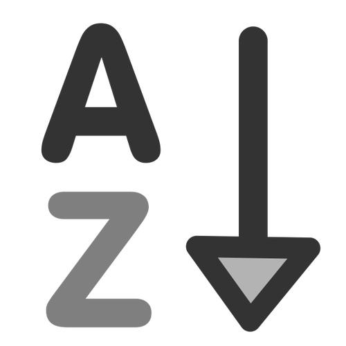 Sort from A to Z
