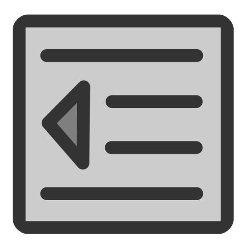 Unindent icon